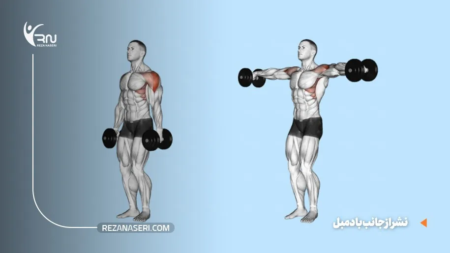 تقویت عضلات شانه و گردن با نشر از جانب